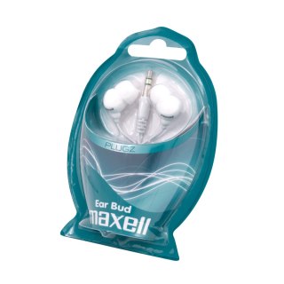 MAXELL EARPHONES PLUGZ INNER EAR BUD WHITE 303438.99.CN