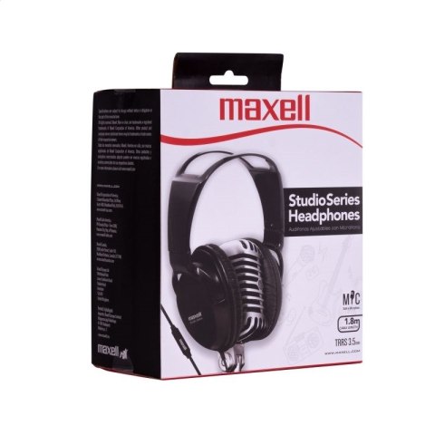 MAXELL EARPHONES ST-2000 STUDIO LA FULL SIZE HP MIC BLACK 347308.00.CN