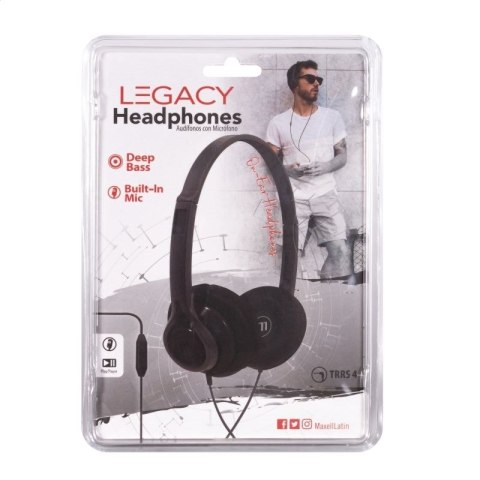 MAXELL HEADPHONES HP-360 MIDSIZE LEGACY MIC BLACK 348109.00.CN