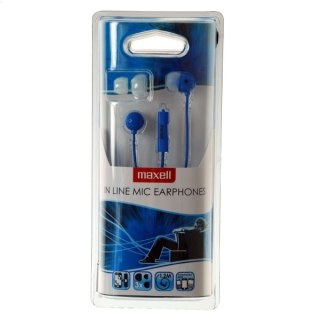 MAXELL SŁUCHAWKI/EARPHONES WITH MIC EC BLUE 303566.00.CN EOL