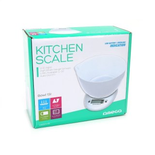 OMEGA WAGA KITCHEN SCALE WITH BOWL 600ml WHITE 43147