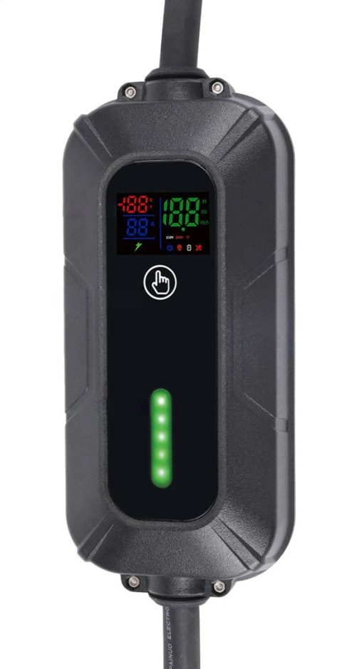 PLATINET EV ŁADOWARKA PRZENOŚNA SAMOCHODÓW EV/PHEV AC TYPE 2 8/10/13/16A 11KW CEE 3F 7M CABLE BLACK [46203]