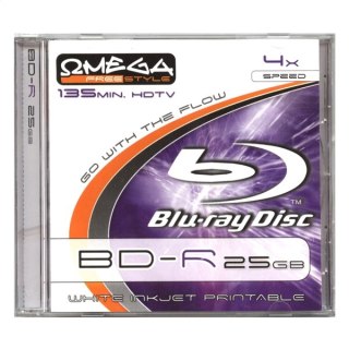 FREESTYLE BD-R BLU-RAY 25GB 6X FF WHITE INKJET PRINTABLE JEWEL CASE*1 [40576]