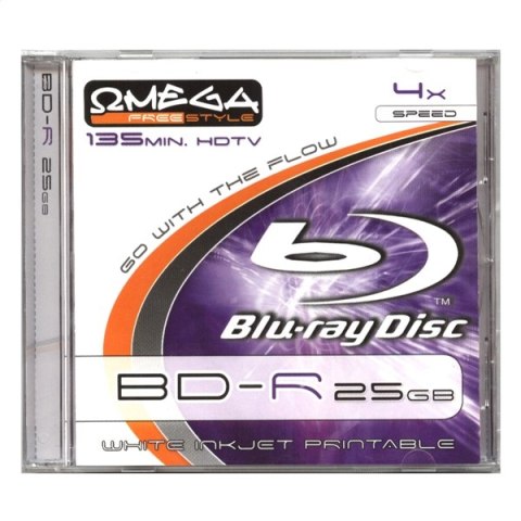 FREESTYLE BD-R BLU-RAY 25GB 6X FF WHITE INKJET PRINTABLE JEWEL CASE*1 [40576]