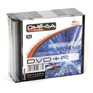 FREESTYLE DVD+R 8,5GB 8X DL FF WHITE INKJET PRINTABLE SLIM CASE*10 [40677]
