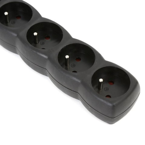 OMEGA EXTENSION CORD LISTWA ZASILAJĄCA 3,0M 16A 5 SOCKET TYPE E FRENCH BLACK [41106]