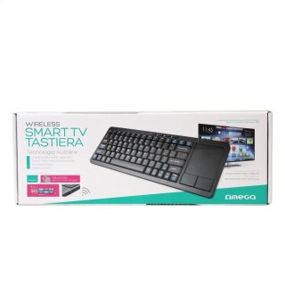 OMEGA KEYBOARD IT WIRELESS FOR SMART TV TOUCHPAD ITALY LAYOUT BLACK [44424]
