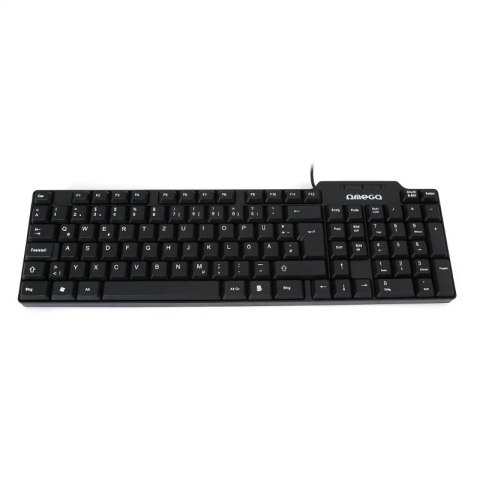 OMEGA KEYBOARD TASTATUR QWERTZ DE BLACK / SCHWARZ [42659]