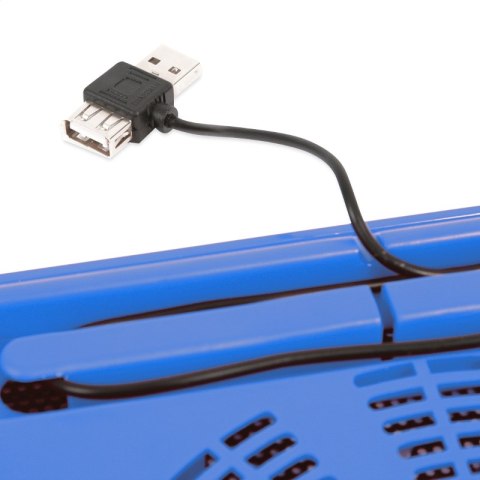 OMEGA LAPTOP COOLER PAD PODKŁADKA CHŁODZĄCA ICE BOX BLUE 14CM FAN USB PORT 41904 TE
