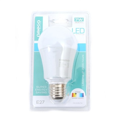 OMEGA LED BULB ŻARÓWKA ALUMINIUM 2800K E27 7W 500LM 220-240V [41573]