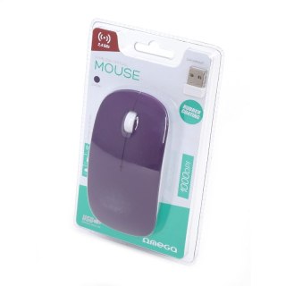 OMEGA MYSZ BEZPRZEWODOWA MOUSE WIRELESS 1000DPI RUBBER PURPLE [42596]