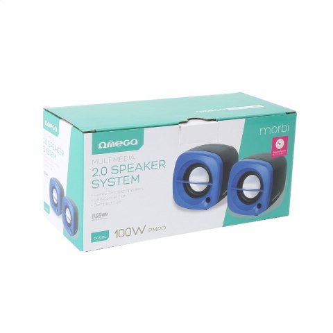 OMEGA SPEAKER GŁOŚNIK 2.0 6W USB BLUE [43041]