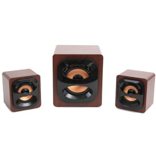 OMEGA SPEAKER GŁOŚNIK 2.1 WOOD 15W [42012] TE