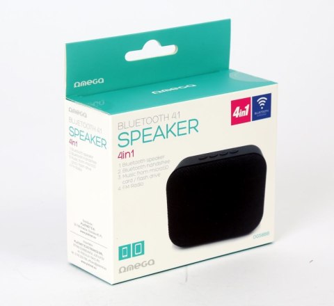 OMEGA SPEAKER GŁOŚNIK BLUETOOTH V4.1 FABRIC BLACK [44335] TE