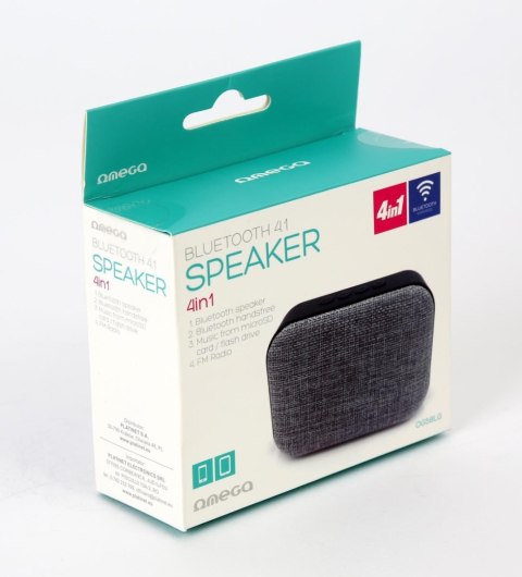 OMEGA SPEAKER GŁOŚNIK BLUETOOTH V4.1 FABRIC GREY [44333] TE
