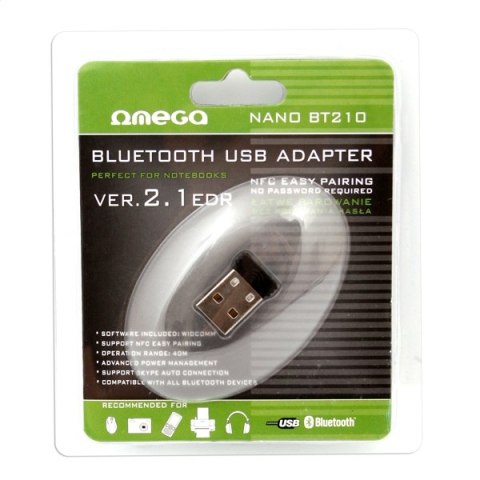 OMEGA USB BLUETOOTH BT-210 v2.1 EDR NANO SIZE VISTA [40713]