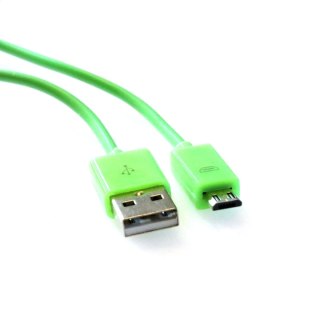 OMEGA MICRO USB TO USB CABLE KABEL 2A 1M GREEN [44341]