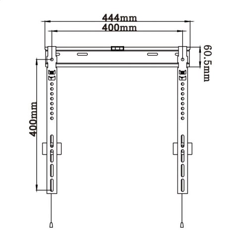OMEGA TV MOUNT UCHWYT DO TV MAX VESA 400 23-60" FIXED ULTRA SLIM ALMA [44005]
