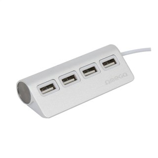 OMEGA USB 2.0 HUB 4 PORT ALUMINIUM [42850]
