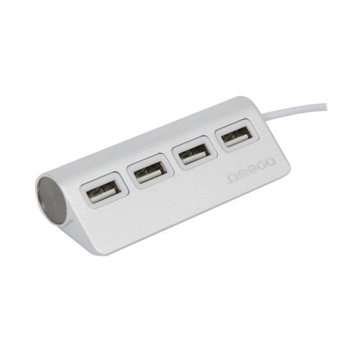 OMEGA USB 2.0 HUB 4 PORT ALUMINIUM [42850]