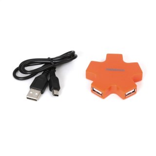 OMEGA USB 2.0 HUB 4 PORT STAR ORANGE [42857]
