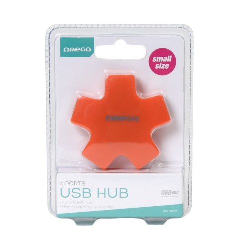 OMEGA USB 2.0 HUB 4 PORT STAR ORANGE [42857]