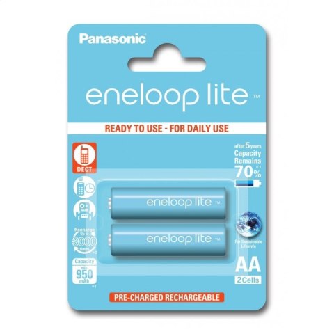 PANASONIC ENELOOP LITE ACCUMULATOR HR6 AAA 950mAh PRE CHARGED DECT BLISTER*2