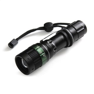 PLATINET ALUMINIUM FLASHLIGHT LATARKA ZOOM WITH CLIP 3W [45096]