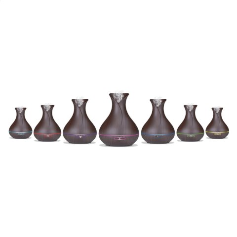 PLATINET AROMA DIFFUSER HUMIDIFIER NAWILŻACZ POWIETRZA BROWN DARK WOOD 400ML + 10 ML LAVENDER ESSENTIAL OIL [45519]