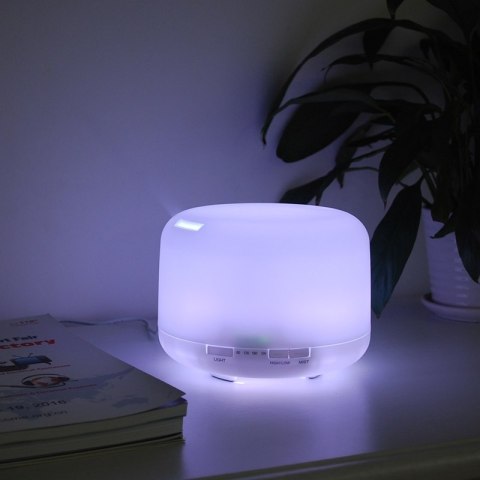 PLATINET AROMA DIFFUSER HUMIDIFIER NAWILŻACZ POWIETRZA RGBW MILKY + 10 ML LAVENDER ESSENTIAL OIL [44255]