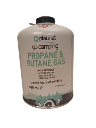 PLATINET BUTANE & PROPANE GAS CARTRIDGE CANISTER KARTUSZ NABÓJ 450g 990ml 5h [46164]