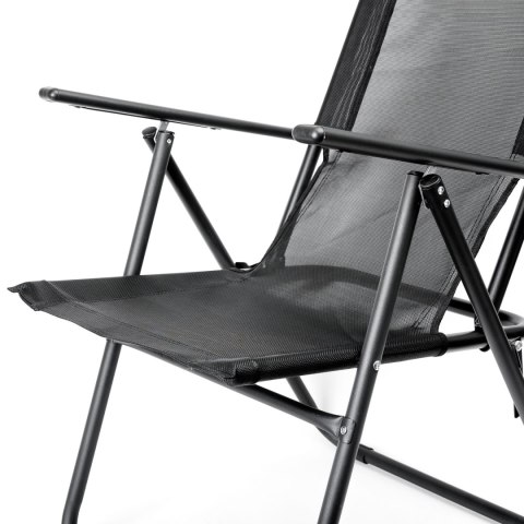 PLATINET CAMPING CHAIR 62X45X102 CM BLACK [46140]