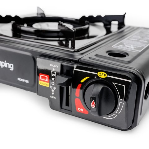 PLATINET CAMPING COOKING STOVE FOR GAS CARTRIDGES 1 BURNER KUCHENKA TURYSTYCZNA NA KARTUSZE GAZOWE 1 PALNIK BLACK [46134]