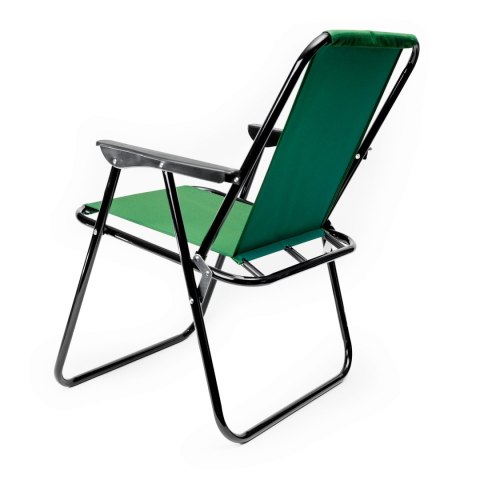 PLATINET CAMPING FOLDING CHAIR KRZESŁO KAMPINGOWE SKŁADANE 52X44X75 CM BLACK GREEN [45911]