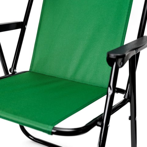 PLATINET CAMPING FOLDING CHAIR KRZESŁO KAMPINGOWE SKŁADANE 52X44X75 CM BLACK GREEN [45911]