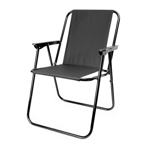 PLATINET CAMPING FOLDING CHAIR KRZESŁO KAMPINGOWE SKŁADANE 52X44X75 CM FULL BLACK [45912]