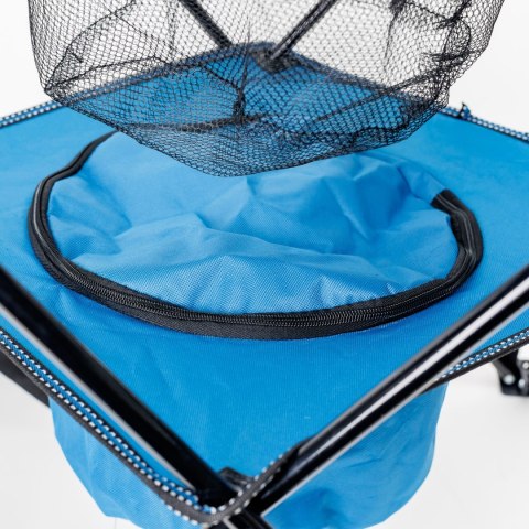 PLATINET CAMPING SET 2x CHAIR PADDED 55x55x44/90 CM + 1x TABLE 59x59x60 cm BLUE [46137]