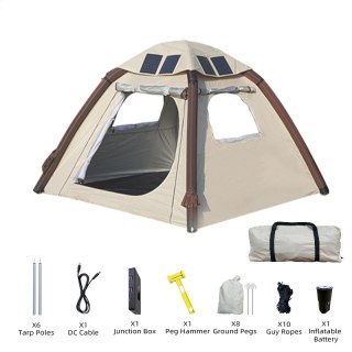 PLATINET CAMPING SOLAR TENT NAMIOT 52W 2000mAh INFLATE [46266]