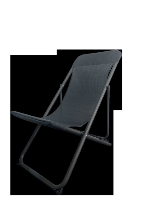 PLATINET CAMPING SUNBED 52X77X90 cm BLACK 46138