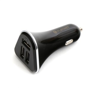 PLATINET CAR CHARGER ŁADOWARKA SAMOCHODOWA 3xUSB 5,4A 27W + MICRO USB CABLE KABEL 1M BLACK [43721]