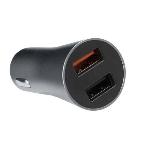 PLATINET CAR CHARGER ŁADOWARKA SAMOCHODOWA METAL QUICK CHARGE 3.0 2xUSB 18W GRAY [44994]