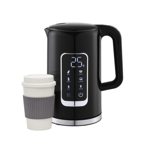 PLATINET CZAJNIK KETTLE LCD DISPLAY 1,7L 5 TEMPERATURE SETTINGS + 450ML TRAVEL MUG BLACK [45976]