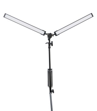 PLATINET DESK DRAWING LAMP LAMPA KREŚLARSKA FLEXY2 20W, 2 HEAD, 160 LED, BASE+CLIP, BLACK [46005]