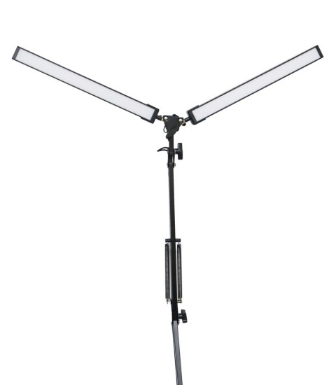 PLATINET DESK DRAWING LAMP LAMPA KREŚLARSKA FLEXY2 20W, 2 HEAD, 160 LED, BASE+CLIP, BLACK [46005]
