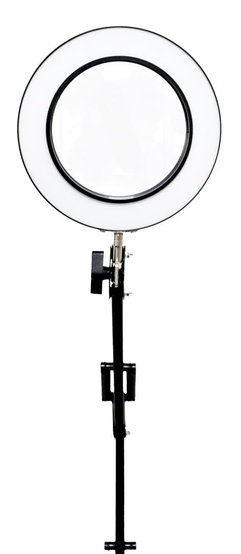PLATINET DESK DRAWING LAMP LAMPA KREŚLARSKA MAGNIFY 10W, 1 HEAD, 48 LED, 3xMAGNIFYING LENS, BASE, WITH CHARGER, BLACK [46025]