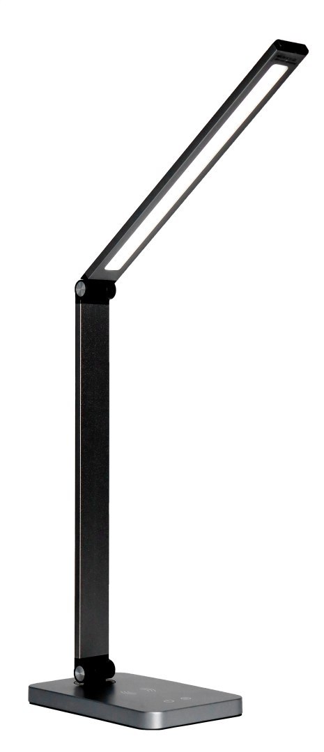 PLATINET DESK LAMP LAMPKA BIURKOWA 10W, ALUMINIUM, WIRELESS CHARGING, 3-STEP DIMMING, 5-STEP COLOR SET, BLACK [46024]