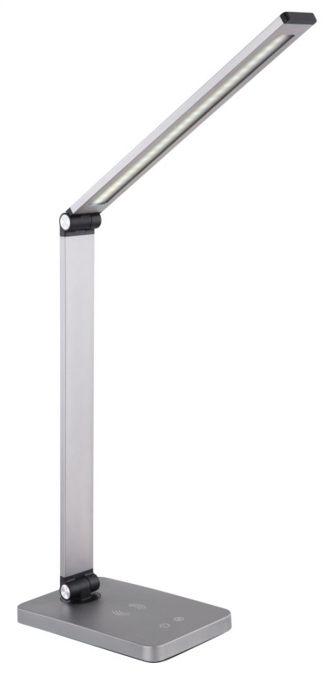 PLATINET DESK LAMP LAMPKA BIURKOWA 10W, ALUMINIUM, WIRELESS CHARGING, 3 STEP DIMMING, 5 STEP COLOR SET, SILVER [46023]