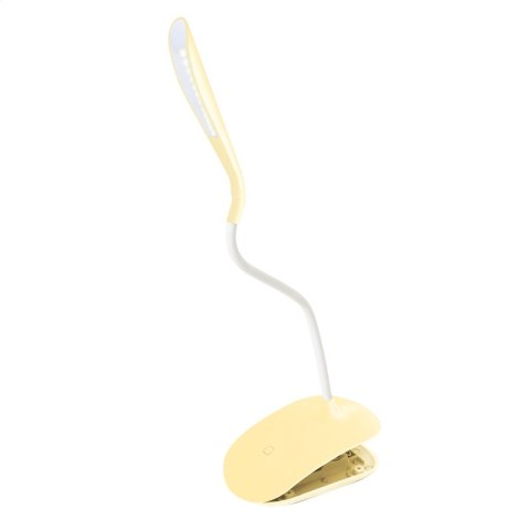 PLATINET DESK LAMP LAMPKA BIURKOWA LED 3,5W FLEXIBLE WITH CLIP YELLOW [43390] TE