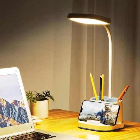 PLATINET DESK LAMP LAMPKA BIURKOWA LED BAT PEN HOLDER 5W MICRO USB WHITE [45777]