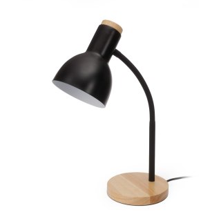 PLATINET DESK LAMP LAMPKA BUIRKOWA MARMA E27 WOODEN BASE METAL BLACK [46007]